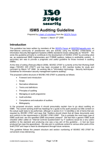[DOC] ISMS auditing guideline