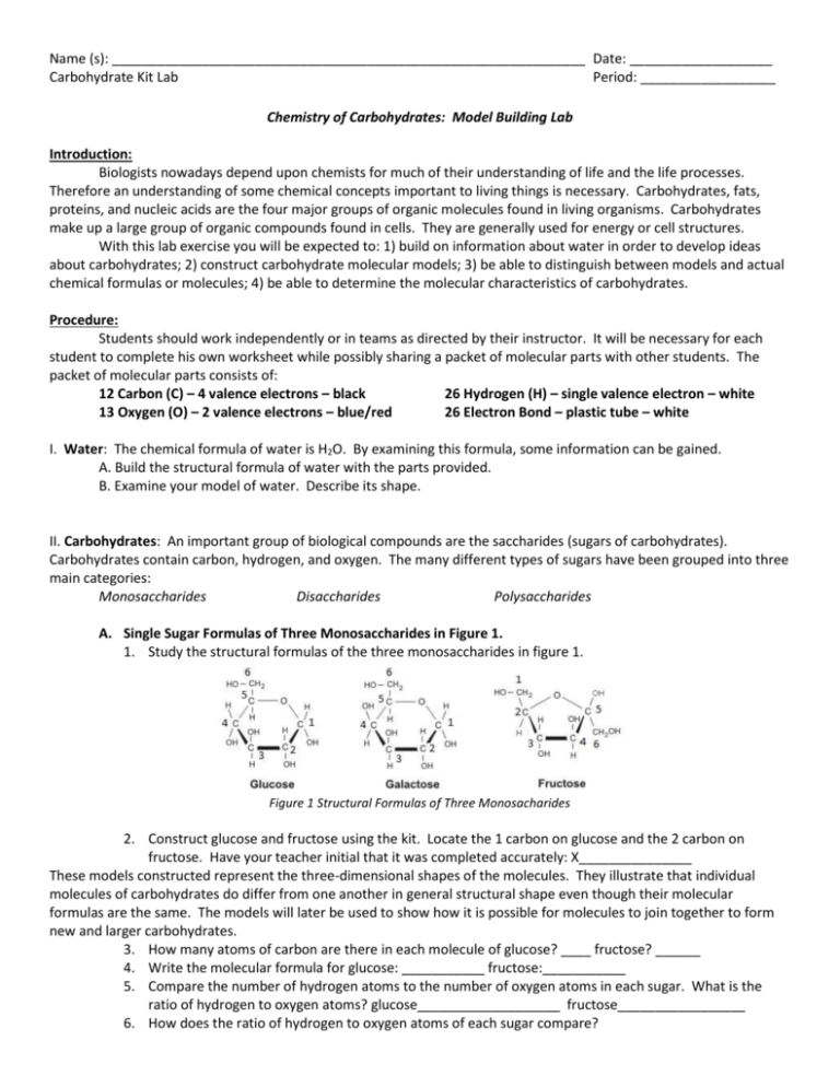 chemistry of carbohydrates lab