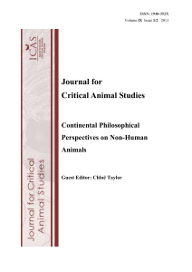 EDITORIAL BOARD - Institute for Critical Animal Studies (ICAS)
