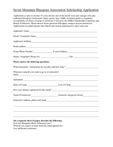 Scholarship Application - Seven Mountains Bluegrass Association