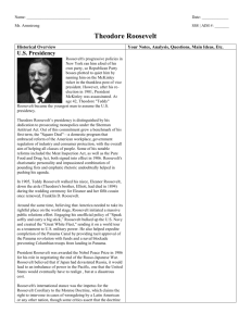 Teddy Roosevelt Bio Overview WKSHT