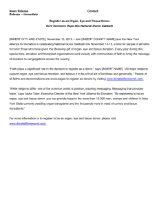 National Donor Sabbath Sample Press Release for Counties_2015