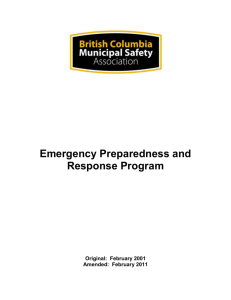 Emergency Preparedness and Response