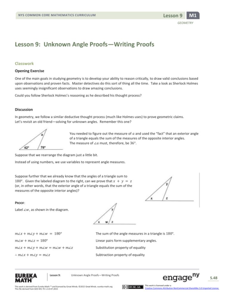 homework 9 angle proofs