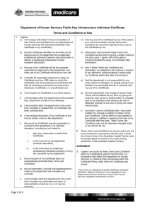 Department of Human Services Public Key Infrastructure Individual