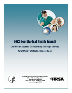 2012 Georgia Oral Health Summit Report