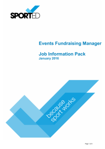 Job Info Pack - Fundraising Events Manager
