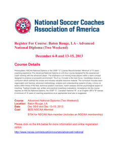 NSCAA Advanced National Course Information