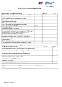 Wet Bulk Transfer checklist Loading NS 110.rev