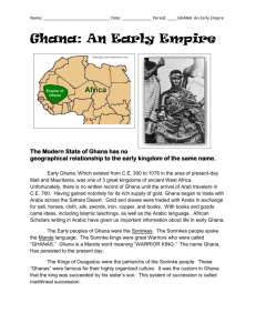 Ghana an Early Empire WS