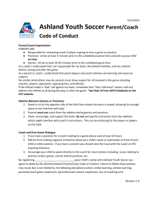 AYS parent/coach Code of Conduct