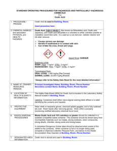 Oxalic Acid - WSU Environmental Health & Safety