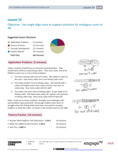 Grade 1 Mathematics Module 4, Topic D, Lesson 15