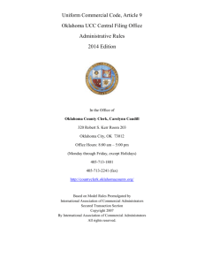 2014 Oklahoma UCC Administrative Rules
