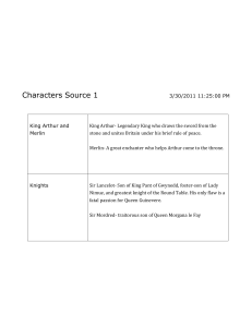 Characters - kingrthurisquest
