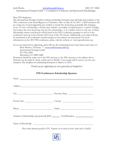 ITG Scholarship Form - International Trumpet Guild Conference
