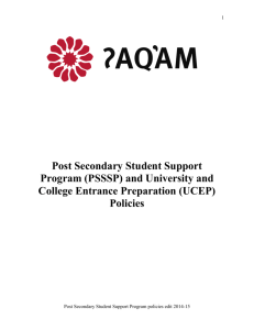 post secondary policy 2014-15