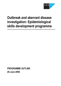 Outbreak and aberrant disease investigation