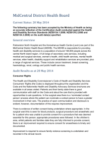 MidCentral DHB audit summary – May 2014