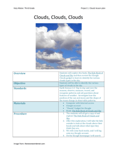 Katy Malan: Third Grade Project 1: Clouds lesson plan Clouds