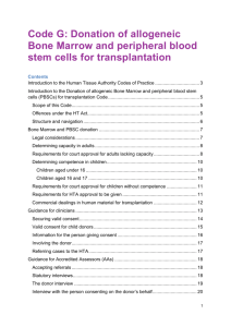 Code of Practice - Human Tissue Authority