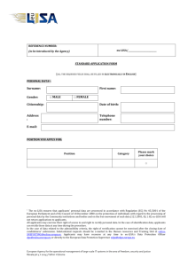 SNE standard application form - eu-LISA
