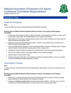 Conference Committee Responsibilities