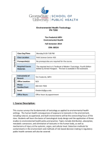 PH7293-Environmental Health Toxicology