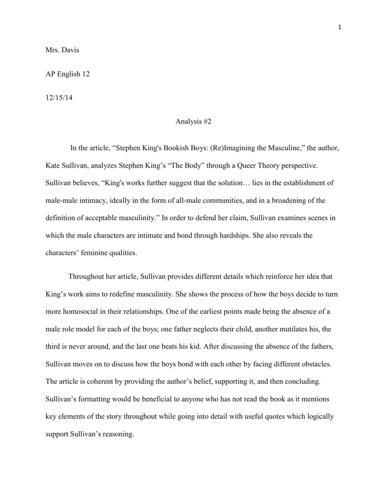 Article Analysis Example 3