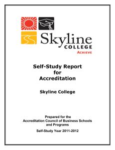Self-Study Report for Accreditation