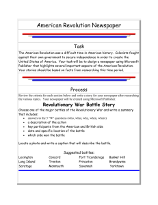 American Revolutionary War Project