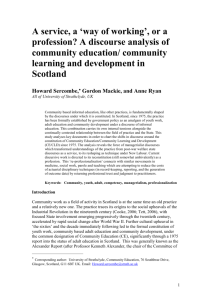 A discourse analysis of community education