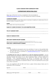 Contemporary Britain Assessed Work Submission Form