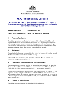 MSAC Public Summary Document Application No. 1342.1