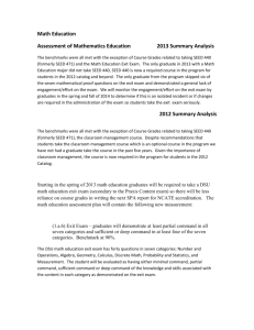 Math Education 2010 Summary Analysis
