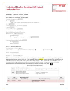 IBC Protocol Submission Form - Office of Research Compliance