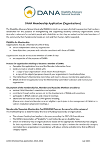 DANA Membership Application 2015