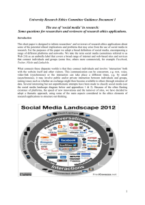 guidance on the use of `social media` in research
