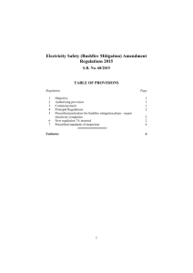 Electricity Safety (Bushfire Mitigation) Amendment Regulations 2015