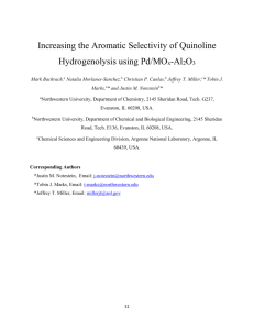 Increasing the Aromatic Selectivity of Quinoline Hydrogenolysis