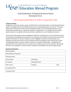 2016 Distinguished Alumni Award Application
