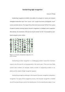 Handwriting digit recognition