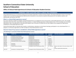 commonly asked questions about clinical field experiences