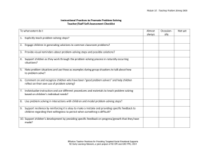 Instructional Practices Checklist for Teachers and Staff