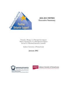 2010-2011 Executive Summary - Pennsylvania Positive Behavior