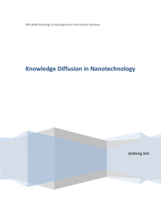 Knowledge diffusion in nanotechnology is well described by the SIR