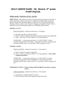 PreAP DAILY LESSON PLANS (3rd 6w, 5W, 12-7 to 12