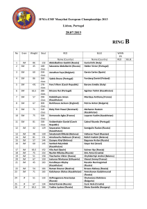 RING B - European Muaythai Federation