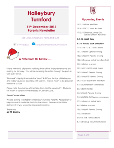 Upcoming Events - Haileybury Turnford