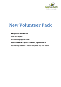 the new volunteer pack